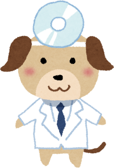 Illustration of a Cute Dog Dressed as a Doctor